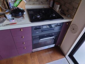 秋田キッチン取付け隊 ガスオーブンの工事 施工後