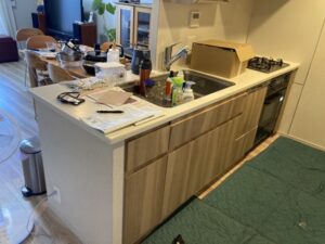 福井キッチン取付け隊　ガスオーブンを後付　施工後 