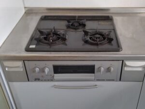 山形キッチン取付け隊　ガスコンロの取替　施工前