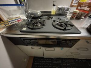 島根キッチン取付け隊 ガスコンロの取替 施工前