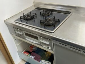 徳島キッチン取付け隊　ガスコンロの取替　施工前