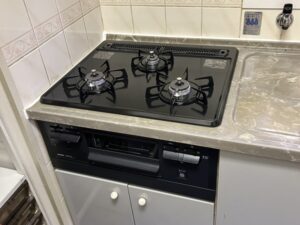 山梨キッチン取付け隊　ガスコンロの取替　施工後
