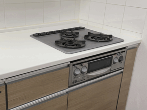 ガスコンロをIHヒーターに交換 施工前