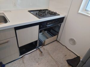 大分キッチン取付け隊　ガスコンロをIHヒーターに交換　施工前