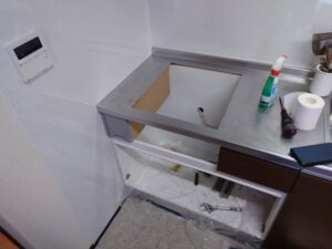 栃木キッチン取付け隊　コンパクト2口コンロの交換　施工前