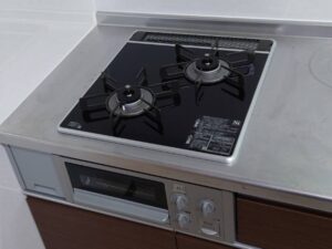 高知キッチン取付け隊　コンパクト2口コンロの交換　施工後