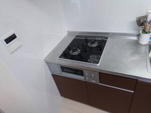 秋田キッチン取付け隊 コンパクト2口コンロの交換 施工後