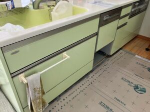 山形キッチン取付け隊　スライドオープン食洗機の取替　施工前