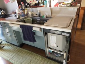 栃木キッチン取付け隊　トップオープン食洗機の工事　施工前