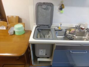トップオープン食洗機の工事　施工前
