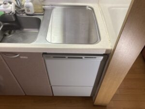 山形キッチン取付け隊　トップオープン食洗機の工事　施工後