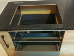 山梨キッチン取付け隊　ハイブリッドコンロに取替　施工前