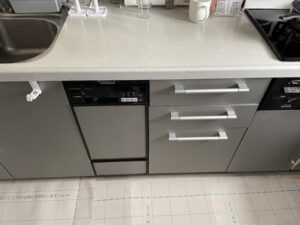 佐賀キッチン取付け隊　フロントオープン食洗機の工事　施工前