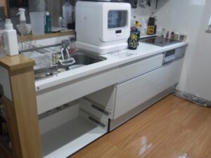 青森キッチン取付け隊 フロントオープン食洗機の工事 施工前