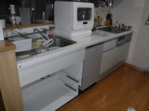 青森キッチン取付け隊 フロントオープン食洗機の工事 施工後