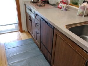 鳥取キッチン取付け隊 フロントオープン食洗機の工事 施工後