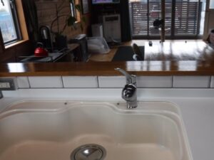 青森キッチン取付け隊 ワンホールシングル水栓の取替 施工前