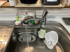 鳥取キッチン取付け隊 ワンホールシングル水栓の取替 施工後