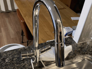 鳥取キッチン取付け隊 浄水器一体水栓の取替 施工後