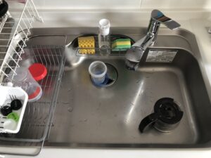 浄水栓を後付け　施工前
