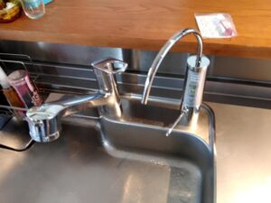 鳥取キッチン取付け隊 浄水栓を後付け 施工後