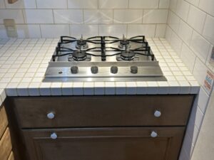 栃木キッチン取付け隊　グリルなしガスコンロの工事　施工後