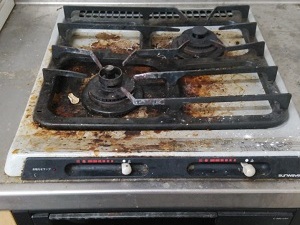 徳島キッチン取付け隊 コンパクト2口コンロの交換 施工前