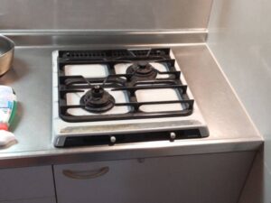 福井キッチン取付け隊 コンパクト2口コンロの交換 施工前