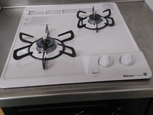 徳島キッチン取付け隊 コンパクト2口コンロの交換 施工後