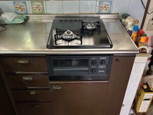 岡山キッチン取付け隊 コンパクト2口コンロの交換 施工後