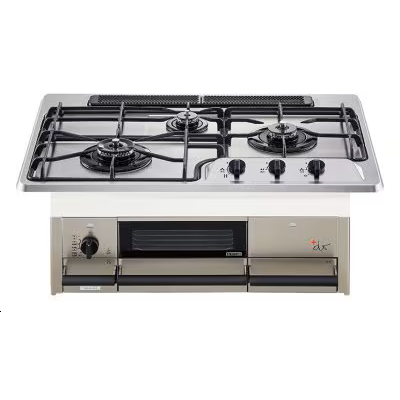 OEM品で激安お取替え　ガスコンロ ハーマン製（HARMAN）DW35S9JTKSTED　＋do（プラスドゥ） 3口コンロ　ステンレストップ　間口75cm　無水両面焼き