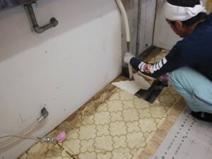 鹿児島キッチン取付け隊 キッチンまるごと取替リフォーム 施工中