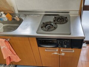 大分キッチン取付け隊 コンパクト2口コンロの交換 施工前