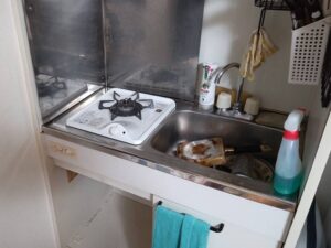 熊本キッチン取付け隊 ミニキッチン1口コンロ交換 施工後