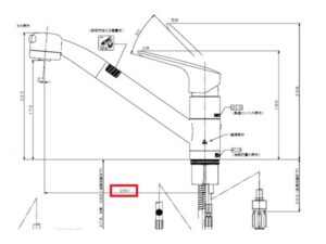 DELTA（デルタ）の水栓を使ってみる　K13-670HSZ(L)U　図面確認