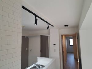 ガスコンロを電気コンロへ交換工事 配線経路イメージ