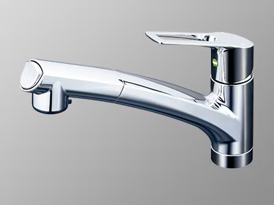 キッチン水栓　一般地用　 KVK製（KVK）KM5021TBECHS　シングルシャワー付混合栓　ウルトラファインバブル発生器付