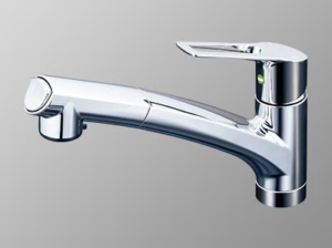 面白いほどたくさん選べる、KVKキッチン水栓　キッチン水栓　一般地用　 KVK製（KVK）KM5021TBECHS　シングルシャワー付混合栓　ウルトラファインバブル発生器付