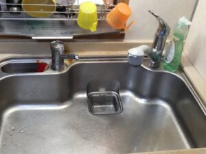 パナソニックのキッチン水栓おすすめポイント　別水栓の浄水も外してほしい　施工前