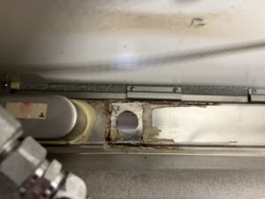 面白いほどたくさん選べる、KVKキッチン水栓 取付け下地交換前