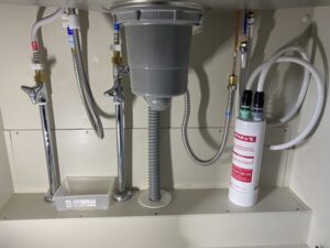 新しい水栓の取付け　設備接続