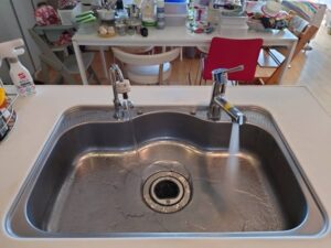 とにかくシンプル！TOTOキッチン水栓を選ぶ　浄水器も取り外す　施工後