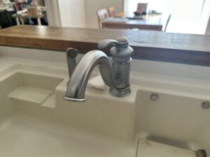 浄水器一体水栓への取替施工前