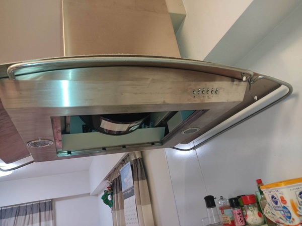 アイランドキッチンのセンターレンジフード(天吊り)取替え 簡単お問合せ