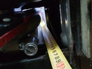 自立（深型）食洗機の取り外し撤去工事　配管部分採寸