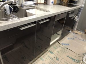 ハンセムキッチン スライド食洗機の交換 施工前