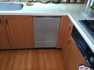 45cmフロントオープン食洗をスライドオープン食洗機に取替　タカラのキッチン　施工後