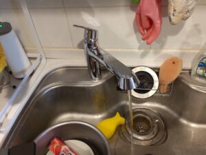 ハンセムキッチン ワンホール水栓の取替え 施工後