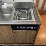 東芝製トップオープン食洗機の撤去工事　松下電工ナイスキッチン　施工前