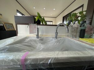 浄水栓を後付け　施工後　